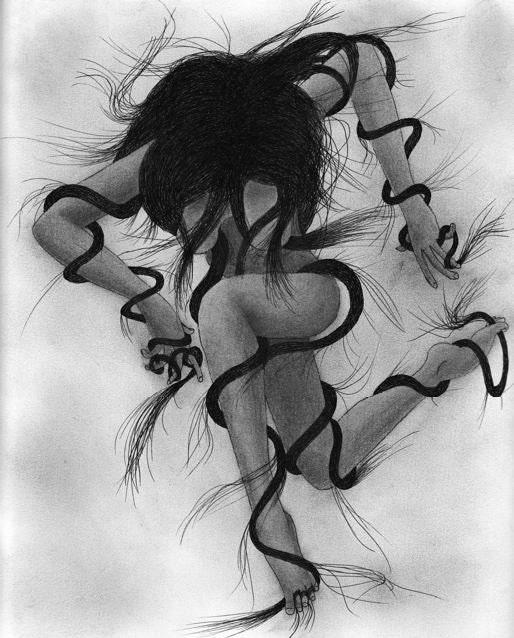 SOPHIA entangled ORIGINAL drawing