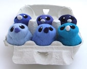 Sale Needle Felted Chick Bluebell Blue Bird with White Beak 1 supplied