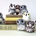 Needlefelted Owl Little Tawny Owl in chestnut brown
