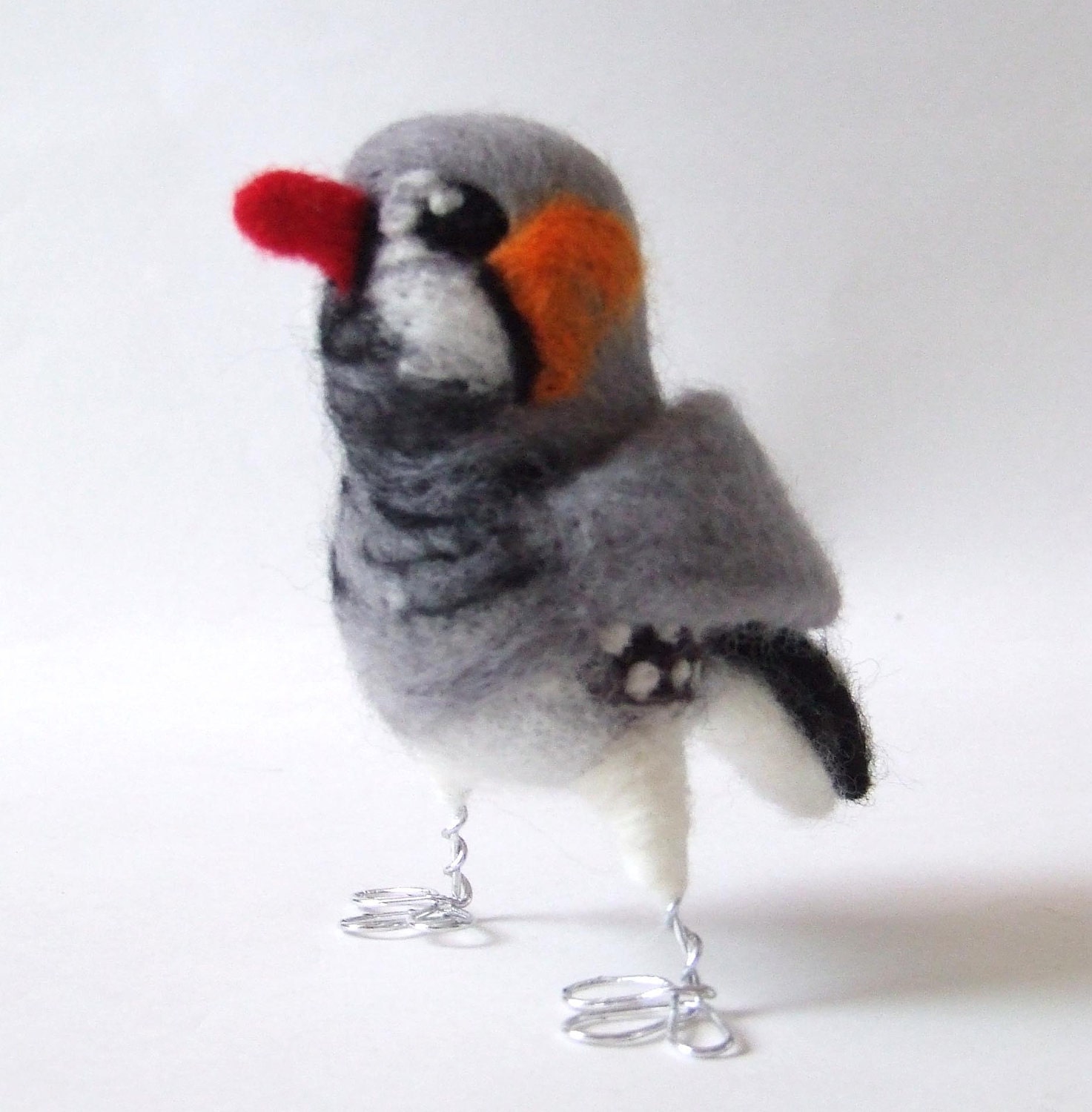 Needlefelted Pet Bird Zebra Finch