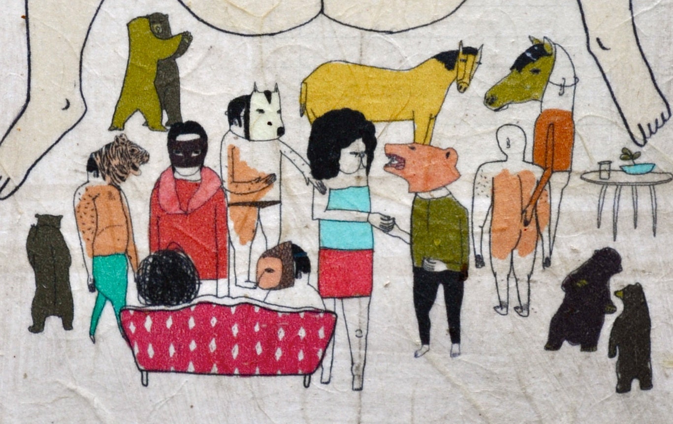 The Party- Limited Edition print on wood