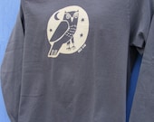 Woodland Grey Owl Unisex Long Sleeve Jersey Tee