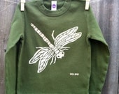 Olive Dragonfly Kid Long Sleeve  Tee Sizes 2, 4, 6, 8, 10, 12