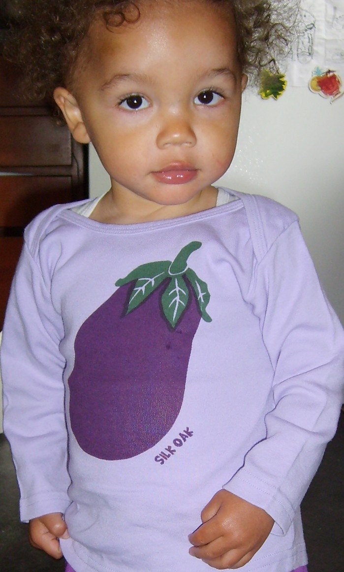 Long Sleeve Infant Eggplant Tee
