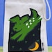 Leaping Puppy, Reusable Organic Lunch Bag