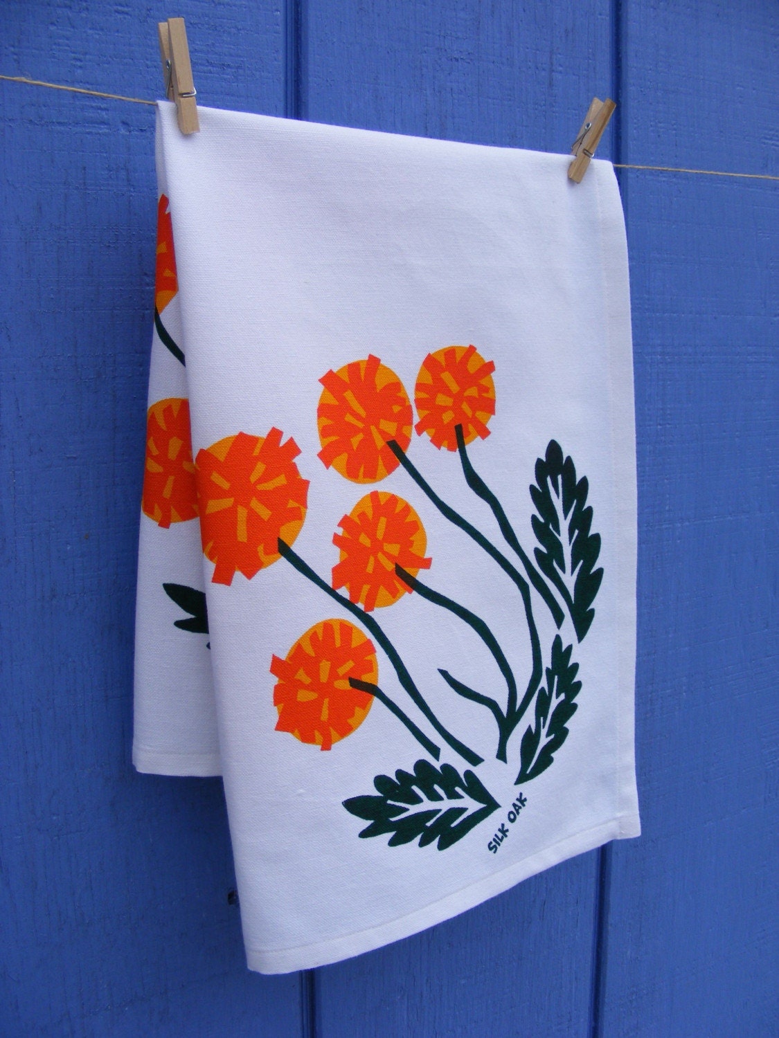 Thinking of Spring Dandelion Organic Tea Towel