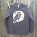 Woodland Grey Owl Hand Silkscreened Kid Long Sleeve Tee Sizes 2, 4, 6, 8, 10, 12
