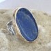 Lapis Lazuli Sterling Silver and gold - Statement Ring - Lapis Lazuli Gemstone Ring Blue Stone Ring