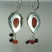 Red Agate earrings sterling silver and gemstone