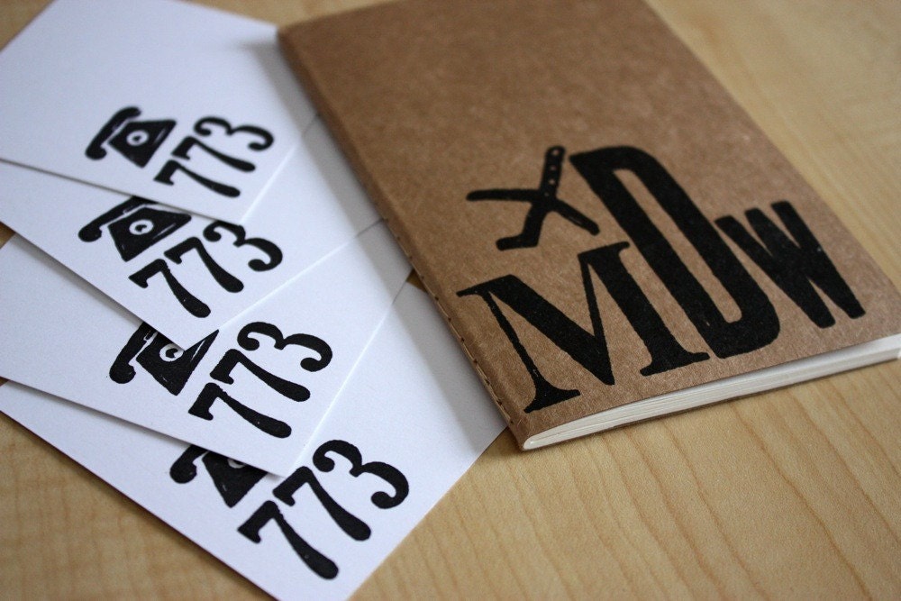 Chicago, IL - MDW Jet Set Journal and 4 Area Code Notes - Hand Screen Printed