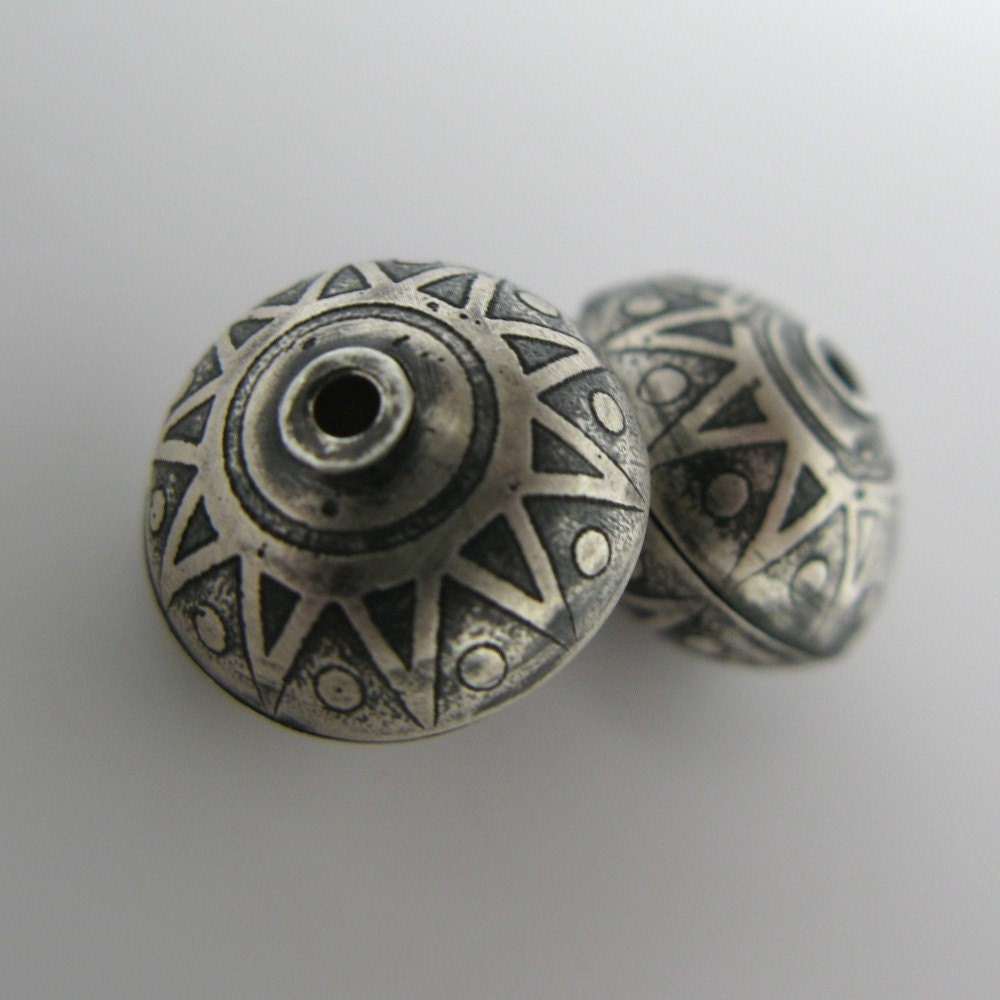 Artisan Sterling Silver Beads--Sunburst