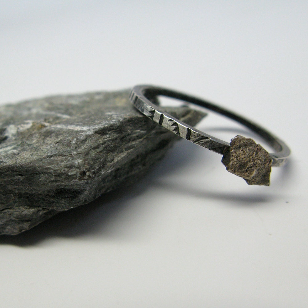 Abstract Meteorite Ring