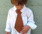 Necktie - tie, boys baby toddler brown houndstooth 12 months 2T 3T 4T 5T 6 Great for the holidays, Christmas, birthdays or Weddings