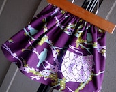 skirt -  bird purple girl baby toddler lilac 12 months 18 months 2T 3T 4T 5T  spring summer