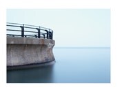 Urban seascape photograph - Toronto photo of curved wall at water treatment plant, nautical image - Lake Ontario 5 8x10