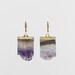 Gold-dipped amethyst drusy earrings
