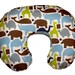 Nursing Pillow COVER in Blue Zoo