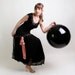 RESERVED - Vintage Lace Dress - Black 1930s Illusion Ribbon Bow Prom Gown - Small to Medium Homecoming Queen