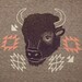 Bison - Unisex / Mens T-shirt Tee Shirt Buffalo Native American Indian Retro Geometric Navajo Tribal Print Pattern Brown Coffee Tshirt