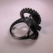 Black Silver Tentacle Ring