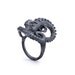 Black Silver Tentacle Ring