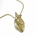 18ky Solid Gold Anatomical Heart Necklace