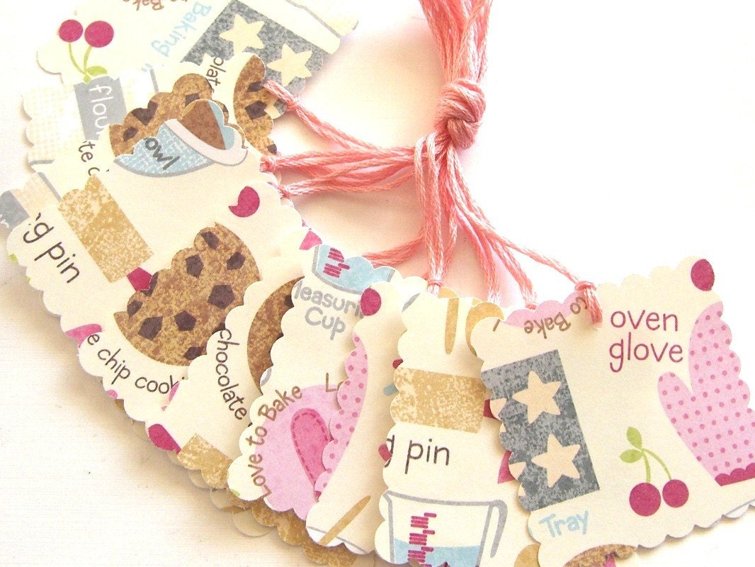 Love To Bake Gift Tags - Set of 10 Tags