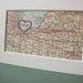 I Heart Chicago - embroidered vintage map