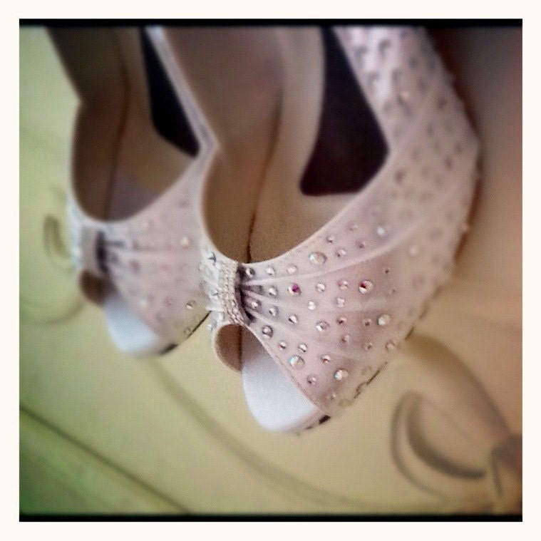 Wedding shoes Sexy slingback Cinderella spikes