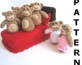 Five Little Monkeys Jumping on the Bed Crochet Pattern - finished items made from pattern may be sold