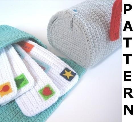 Mailbox and Mail Bag Crochet Pattern - finished items made from pattern may be sold
