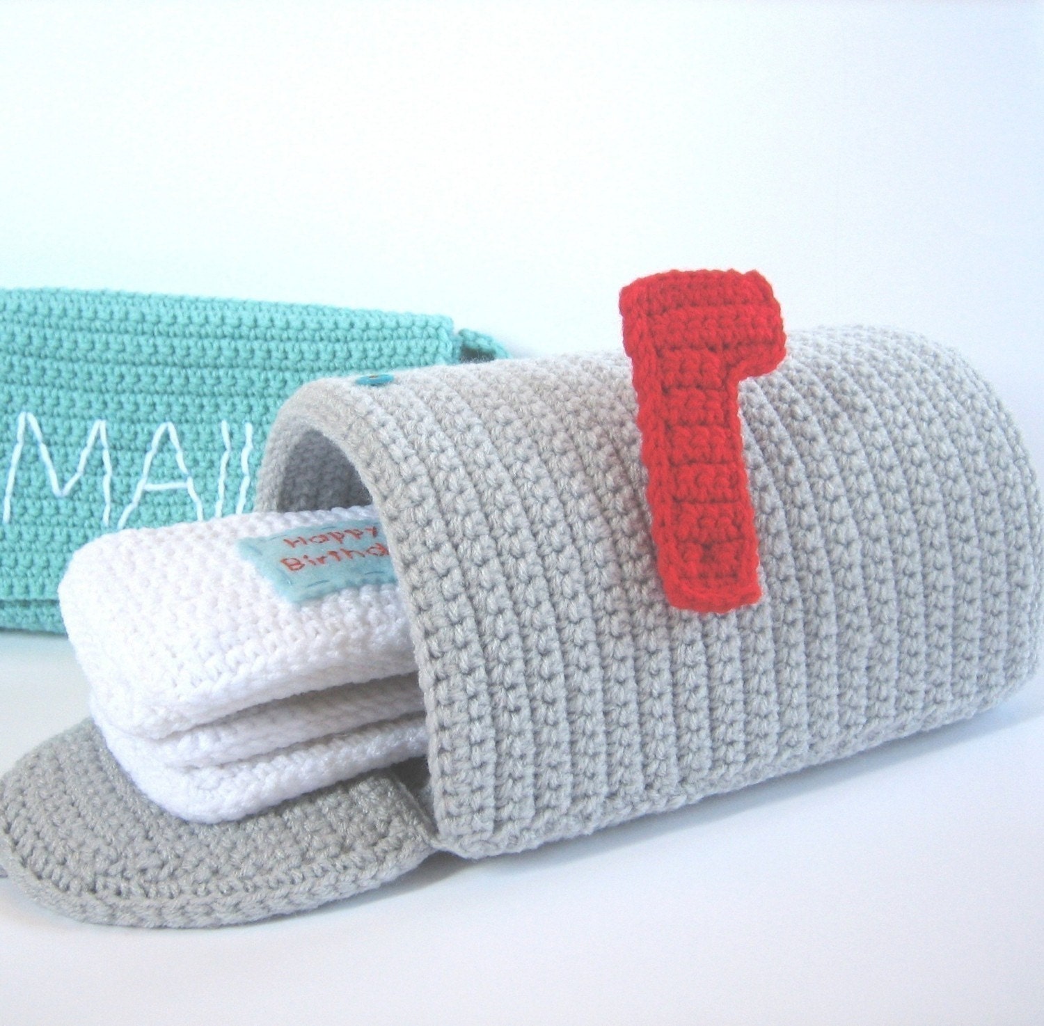 Mailbox and Mail Bag Crochet Pattern - finished items made from pattern may be sold