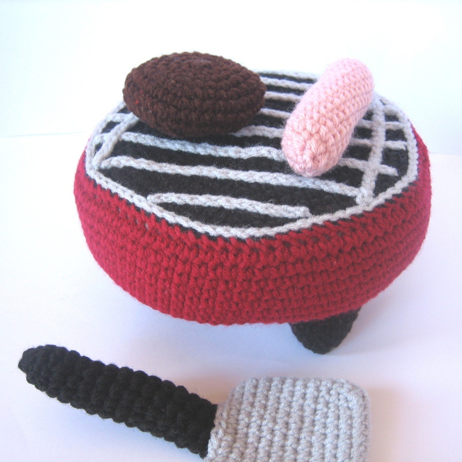 BBQ Play Food Crochet Pattern - finished items made from pattern may be sold