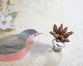 Organic Glazed Ceramic Adjustable Ring