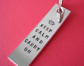 Personalized Keychain - Keep Calm and Carry On - WWII