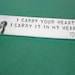 Personalized Keychain - I Carry your heart, I Carry it in my Heart - Initials Signature - Hand stamped Key Chain Accessory