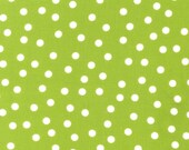 Remix fabric by Ann Kelle for Robert Kaufman, Remix Basic Dot in Lime-1 yard or by the yard