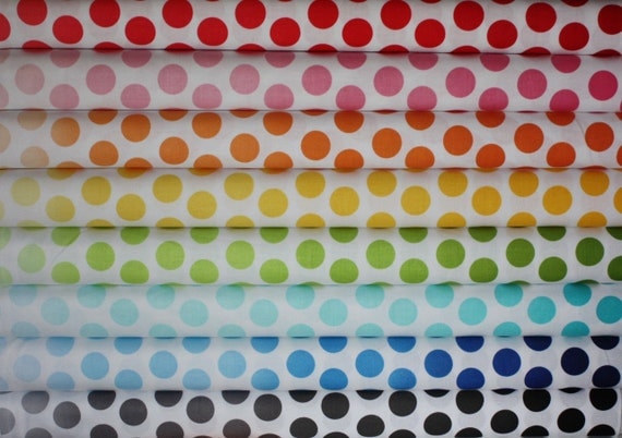 Ombre Dots Fabric by Riley Blake Designs-  Fat Quarter Bundle, 8 total
