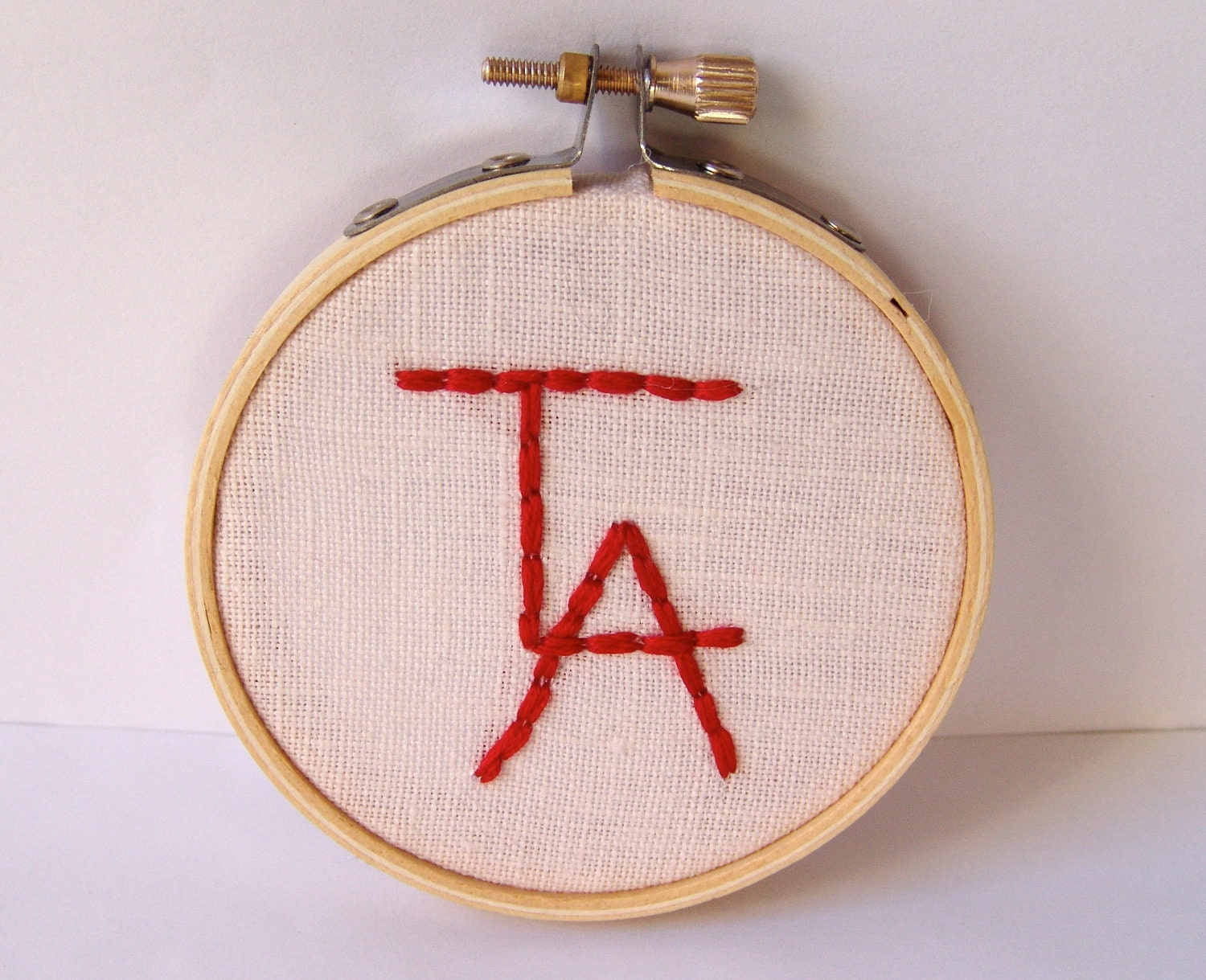 Embroidery Hoop Art, True Love Always. Text sign. Valentines Day - Hoop Art -