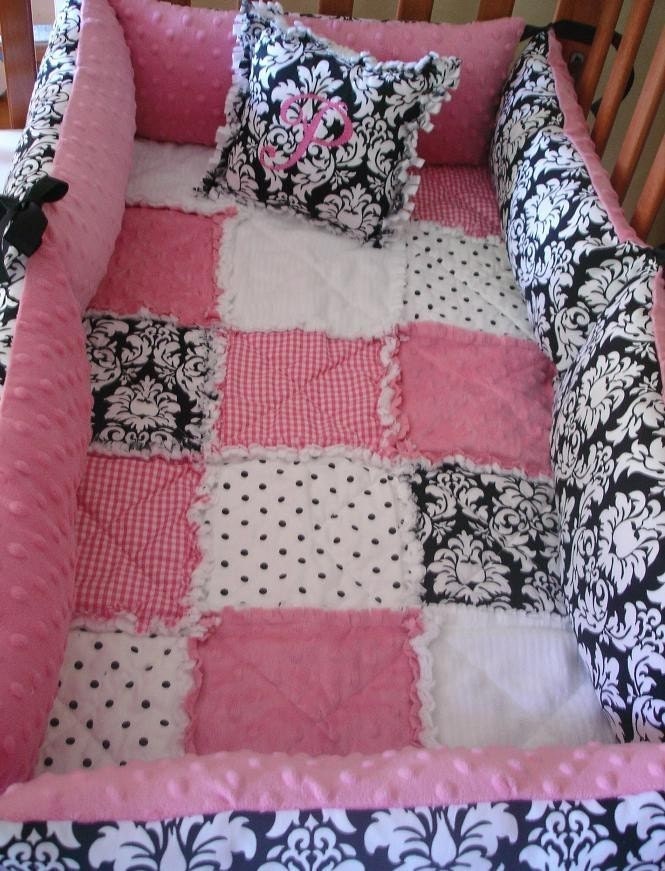 Custom CRADLE Bedding 3 Piece Set Your choice of fabrics MONOGRAMMED