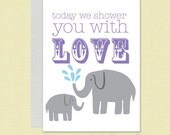 Baby Shower Elephant Card