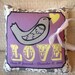 Ring Bearer Pillow - Love Bird with Heart Pillow - Customize to your Wedding
