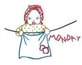 Vintage Mammy Maid Tea Towel Embroidery heat transfer pattern