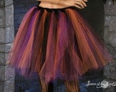 Witchy Woman Streamer adult tutu skirt halloween costume knee length goth gothic dance --You Choose Size -- Sisters of the Moon