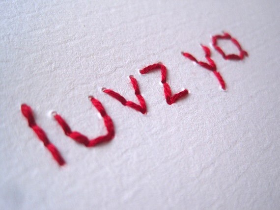 STICHIES Luvz Ya Embroidery Card