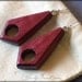 Wooden Prism Earrings - Purpleheart