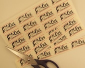 Fabric Labels - Custom Designed Sew-On Labels - NOW - Two Uncut Sheets at a Discount - 80 Labels