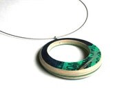 Recycled Skateboard Necklace - 2in1 Circles - large