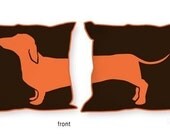 Amusing Dachshund Doxie pillow from Happy Hot Dog Collection