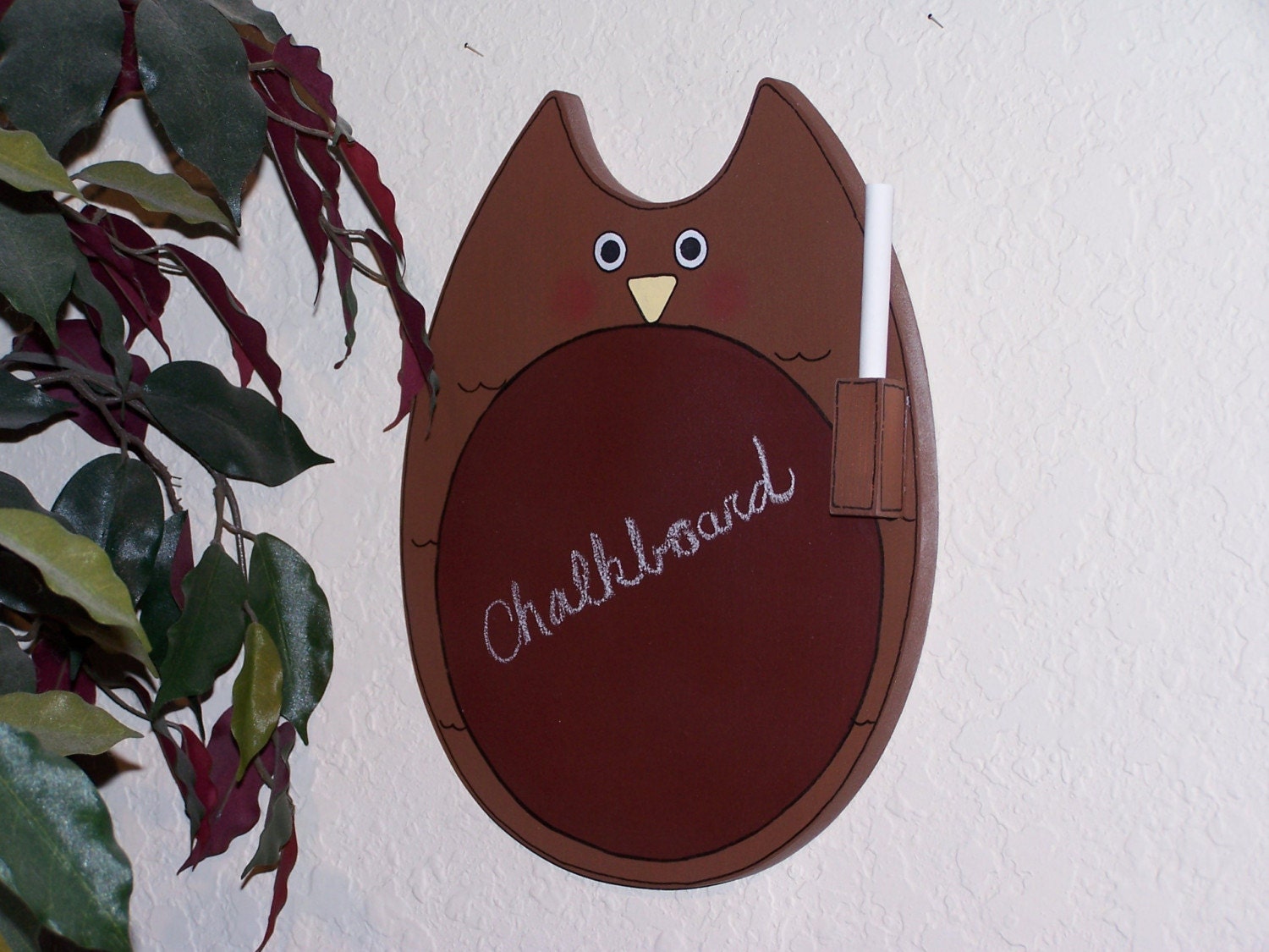 Owl Chalkboard Home Decor, Kitchen, Office Blackboard, School Organizational Wall Hanging Decor, Brown Chalk Board, Classroom Message Center